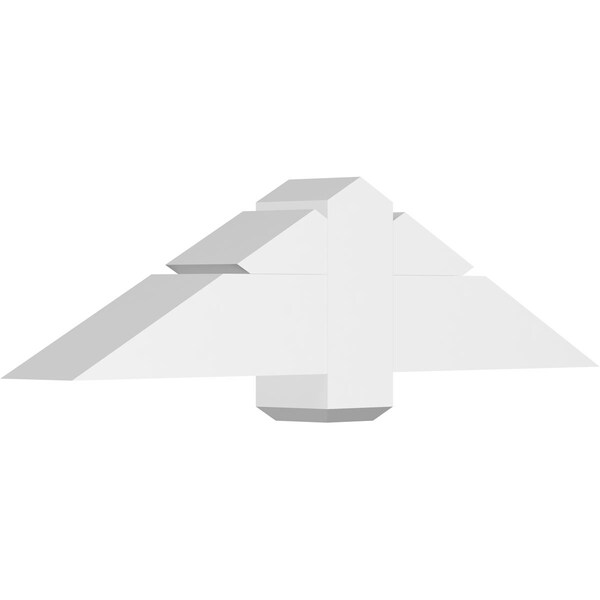 Ekena Millwork Kennewick Architectural Grade PVC Gable Bracket, 48"W x 12"H x 6"D x 6"F, 6/12 Pitch GBP048X12X0606KEN00 - main